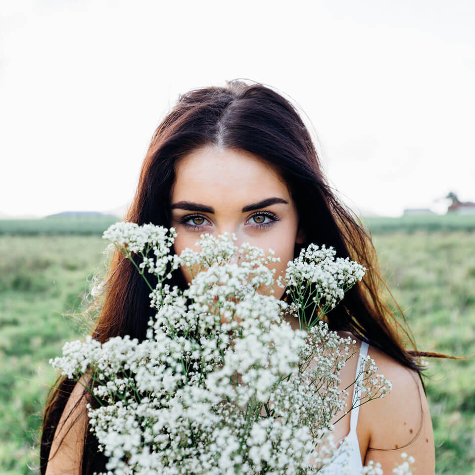 Girl & Flowers